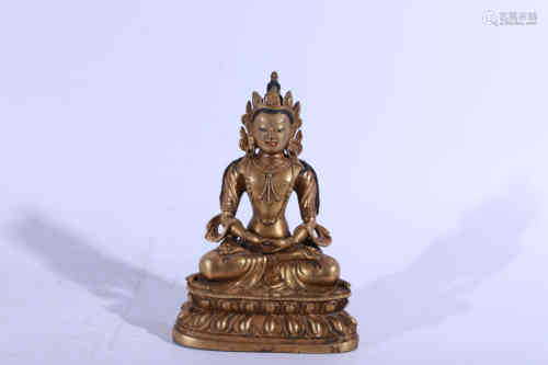 A Bronze Statue of Amitabha.