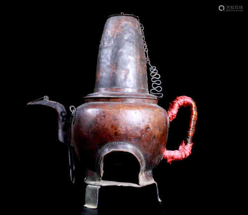 A Chinese Bronze Kettle.