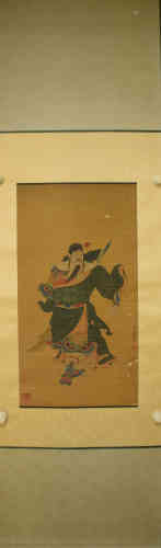 A Chinese Figure Painting, Jin Yanbiao Mark.