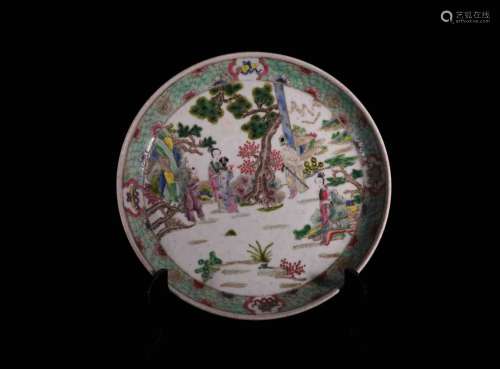 A Chinese Famille Rose Porcelain Plate.