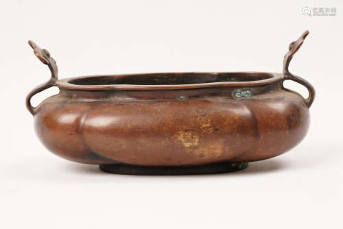 A Chinese Bronze Incense Burner, Xuande Mark.