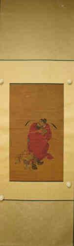 A Chinese Figure Silk Scroll, Fei Danxu Mark.