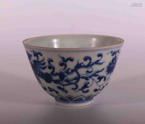 A Chinese Blue and White Porcelain Cup.