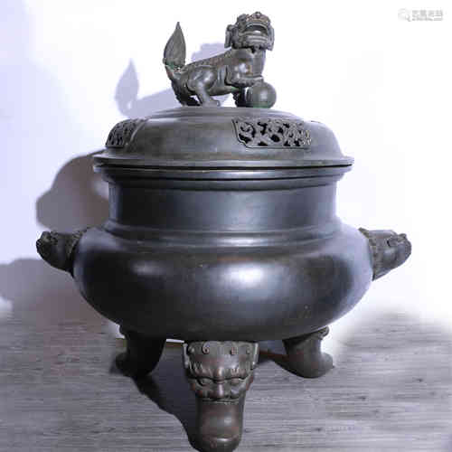 A Chinese Bronze Incense Burner.