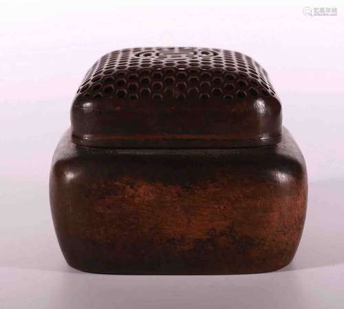 A Chinese Bronze Hand Warmer.