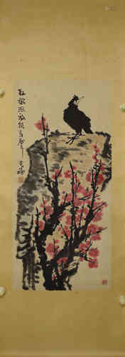 A Chinese Bird-and-flower Painting, Li Kuchan Mark.