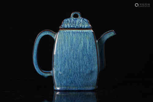 A Chinese Zisha Pottery Teapot.