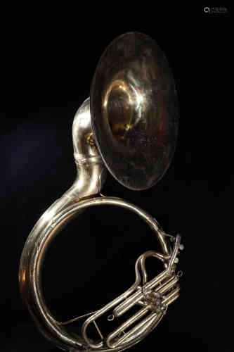 A Vintage Bronze Czech Tuba.