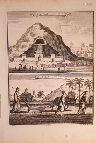 Chinese graves 1746 Copper engraving