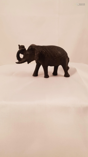 Indian bronze elephant Lost-wax 19th
