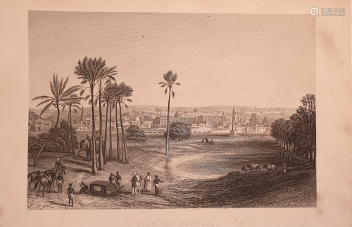 View Madras India Chennai Bay Bengal 1860