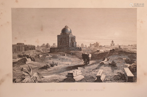Ruins south side Old Delhi India 1833 Hamilton