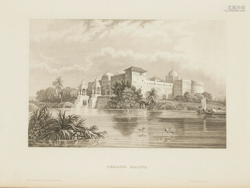 Animated View Perawa palace in Malwa India 1860