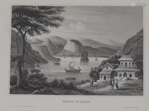 View Shimoda in Shizuoka prefecture Japan 1850