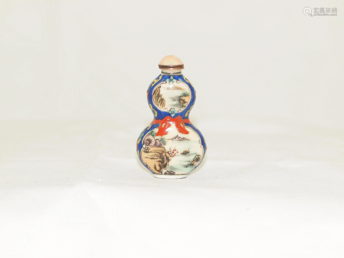 Porcelain snuff bottle China early 20th century