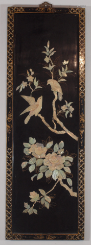 Chinese panel in lacquered wood mother of p…