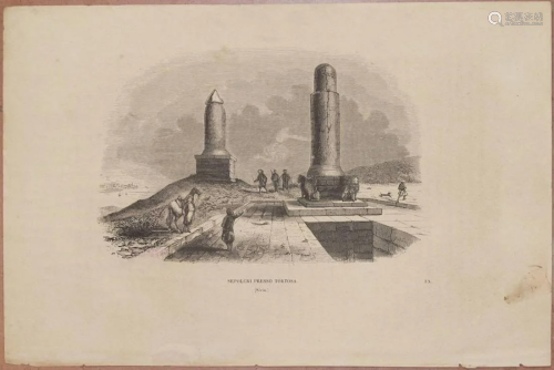 View Tombs in Tortosa Syria Lytography 1820