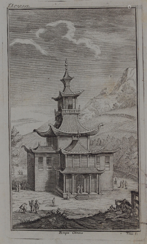 Print China Chinese Temple Pilosi 1750