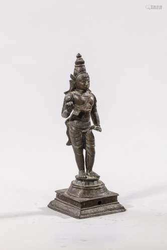 SHIVA DEBOUT en bronze Inde fin XIXe siècle H. 2…