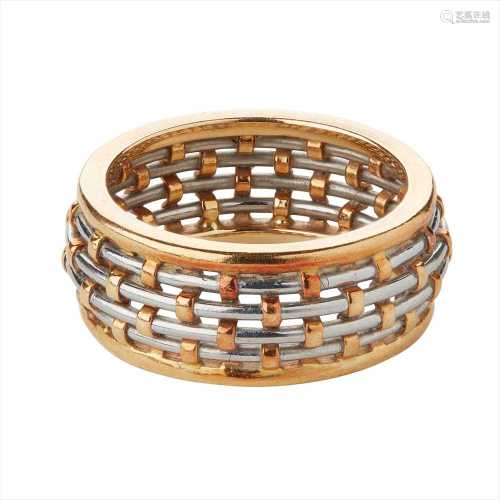 A bi-coloured gold and stainless-steel ring, Cartier