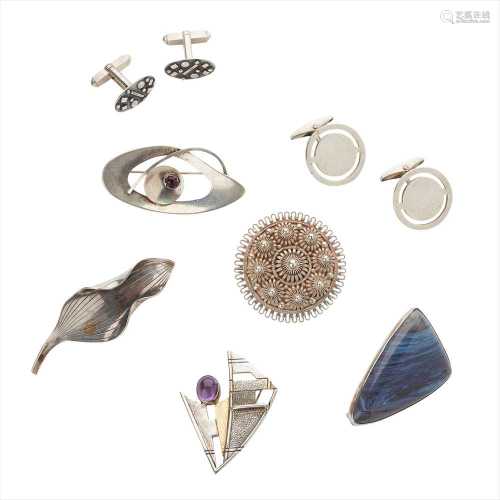 A collection of Scandinavian and other brooches