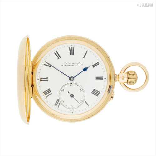 A 9ct gold hunter cased pocket watch