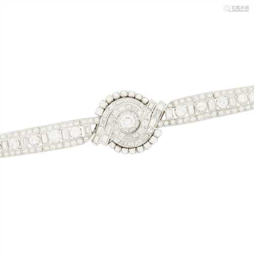 A 1940s diamond set bracelet