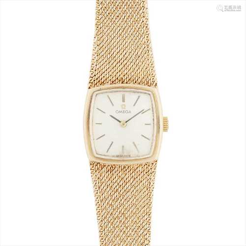 A l970s lady's 9ct gold wrist watch, Omega