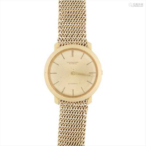 A lady's 18ct gold wrist watch, IWC