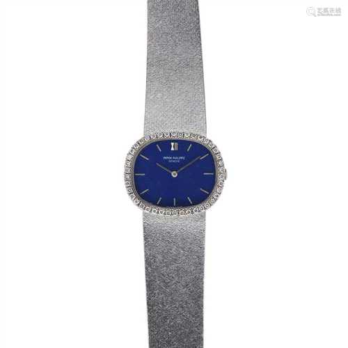 An 18ct white gold and diamond set dress watch, Patek Philippe