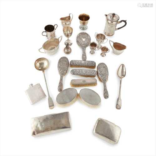 A group of miscellaneous hollowware and flatware