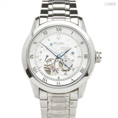 A gentleman's stainless-steel wrist watch, Bulova