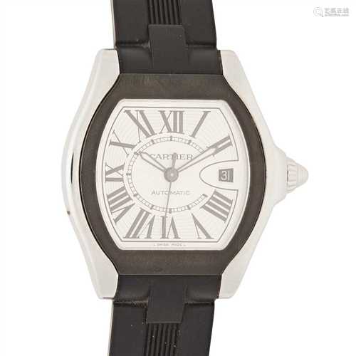 A gentleman's stainless-steel cased wrist watch, Cartier