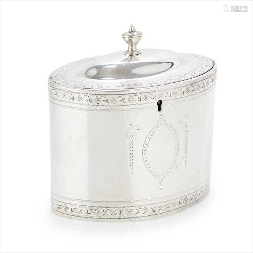 A George III tea caddy