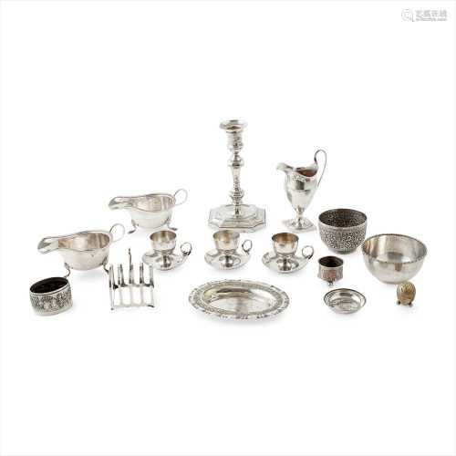 A collection of miscellaneous silver
