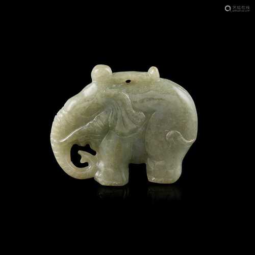 JADEITE ELEPHANT CARVING