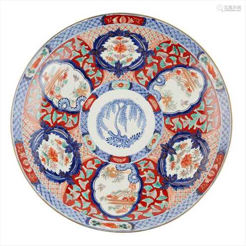 LARGE IMARI CHARGER MEIJI PERIOD