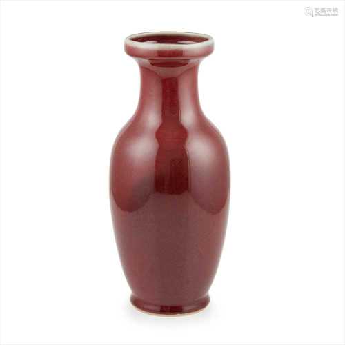 LANGYAO RED-GLAZED VASE QING DYNASTY, 19TH CENTURY