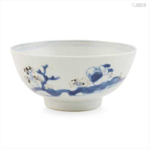 BLUE AND WHITE NANKING CARGO BOWL QING DYNASTY, 18TH CENTURY