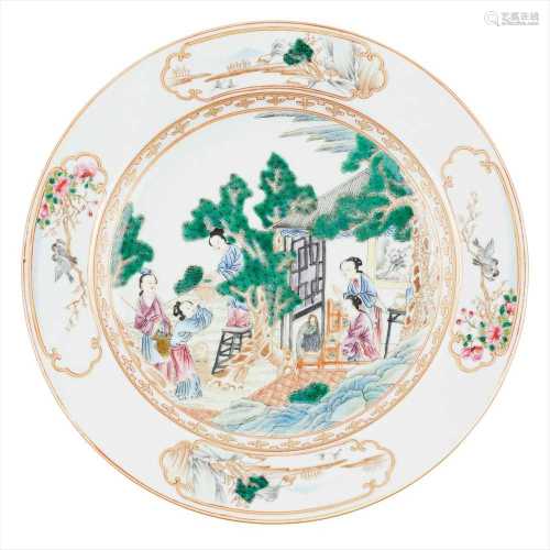 FAMILLE ROSE PLATE QING DYNASTY, 18TH CENTURY