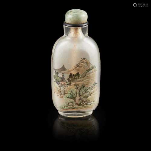 PAINTED GLASS SNUFF BOTTLE LATE QING DYNASTY-REPUBLIC PERIOD, 19TH-20TH CENTURY