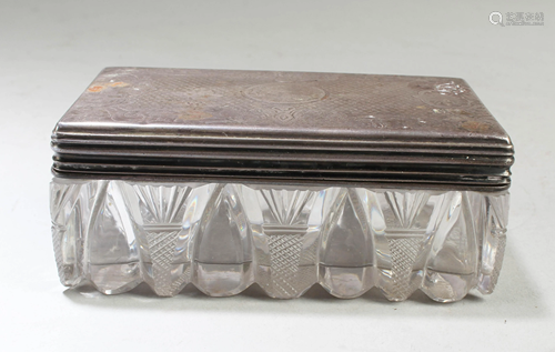 Antique Water Crystal Rectangular Shaped Container…