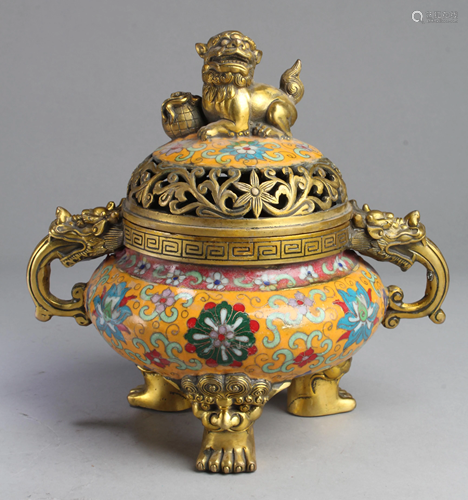 Chinese Cloisonne Censer