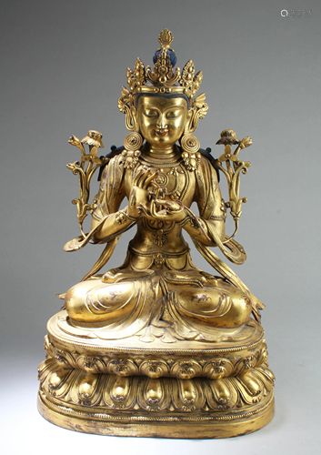 Chinese Gilt Bronze Buddha Statue