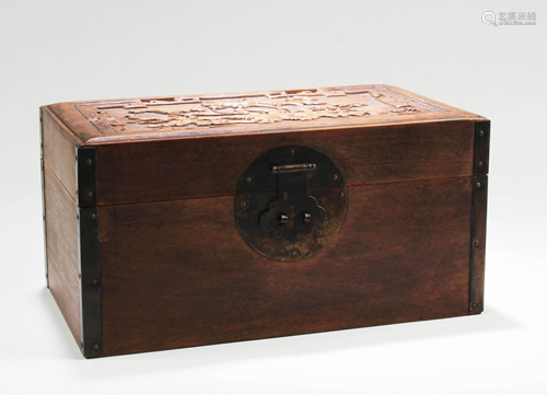 Chinese Hardwood Rectangular Box