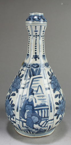 Chinese Blue & White Porcelain Vase