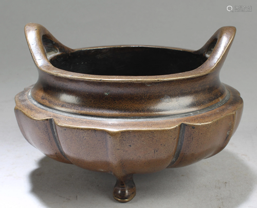 Chinese Bronze Tripod Censer