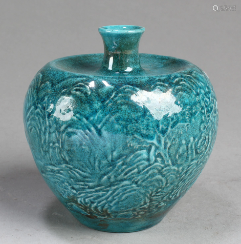 A Chinese Torquoise Color Porcelain Vase