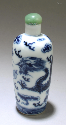 Chinese Blue & White Snuff Bottle