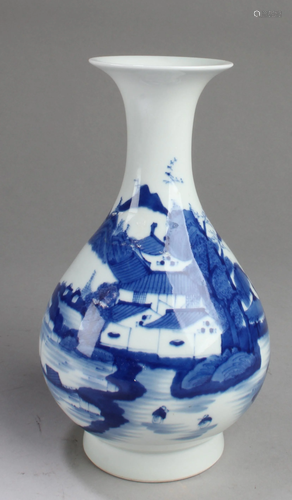 Chinese Blue & White Porcelain Vase